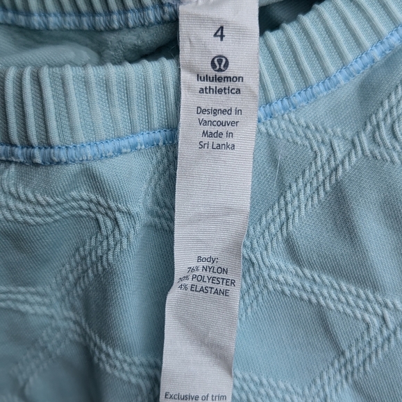 Lululemon Restless Pullover –‎ Seamless Winter Blue Run Top Sz 4 Cable Knit Look - Picture 6 of 16